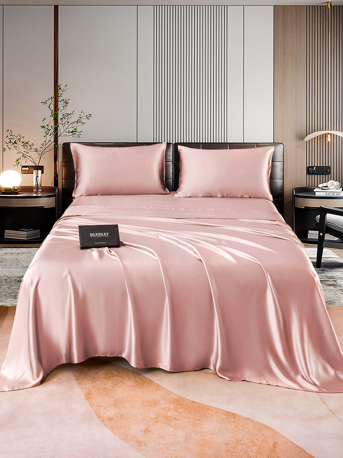 SilkSilky SE 22Momme Rent Silke Bedding Set BlekMauve 001