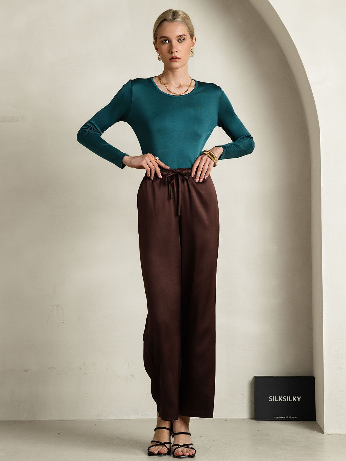 [Mörkgrön] SilkSilky-SE Silke Womens T-Shirt 007