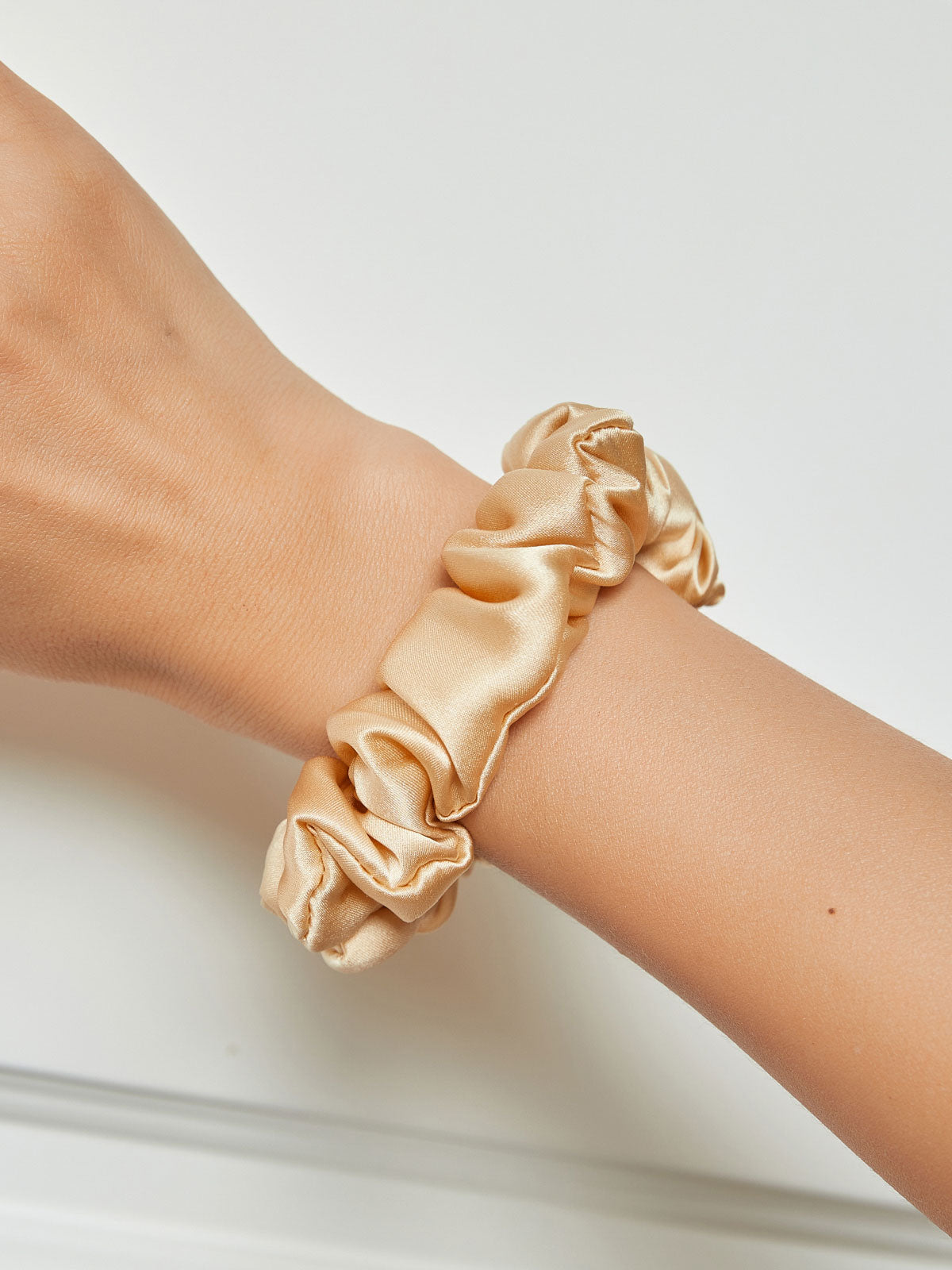 [Champagne] SilkSilky-SE 19Momme Rent Silke Scrunchie 001