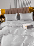 SilkSilky SE 22Momme Rent Silke Bedding Set Silver 005