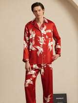 [Vin] SilkSilky-SE Long Sleeve Lapel Collar Herr Pyjama 006