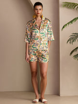 [Sandkrokodil] SilkSilky-SE Short Sleeve Notch Collar Dam Pyjama 006
