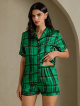 [Rutgrön] SilkSilky-SE Short Sleeve Notch Collar Dam Pyjama 004