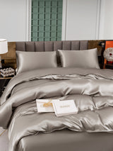 [Grå] SilkSilky-SE 25Momme Rent Silke Bedding Set 004