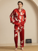 [Vin] SilkSilky-SE Long Sleeve Lapel Collar Herr Pyjama 004