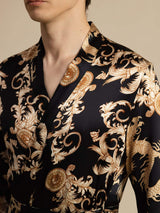 [Svart Drake] SilkSilky-SE Long Sleeve Herr Morgonrock 003