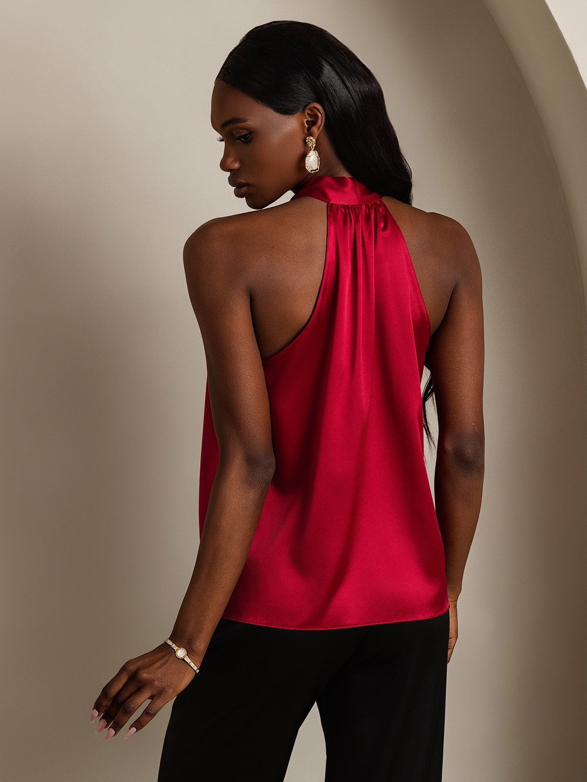 [Vin] SilkSilky-SE 19Momme Silke Womens Shirt 002