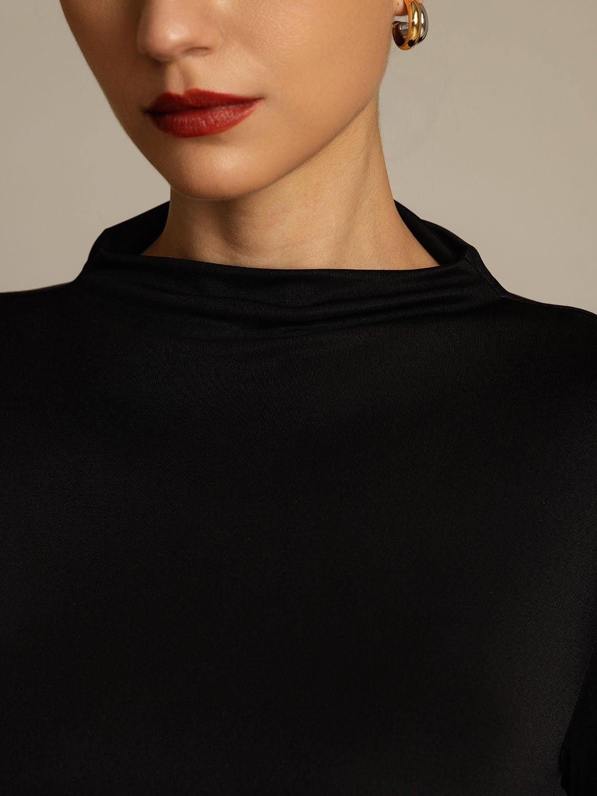 [Svart] SilkSilky-SE Rent Silke Womens T-Shirt 004