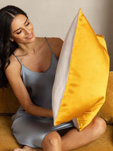 [Guld+Ljusbeige] SilkSilky-SE 19Momme Rent Silke Pillowcase 002