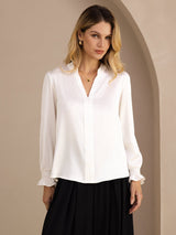 [Vit] SilkSilky-SE Long Sleeve Damblusar 003