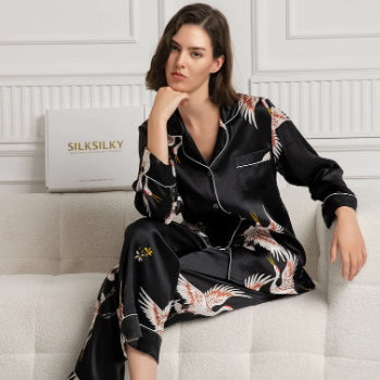 SilkSilky-SE Rent Silke V-Hals Women''s Outfit Sets Leopard 001