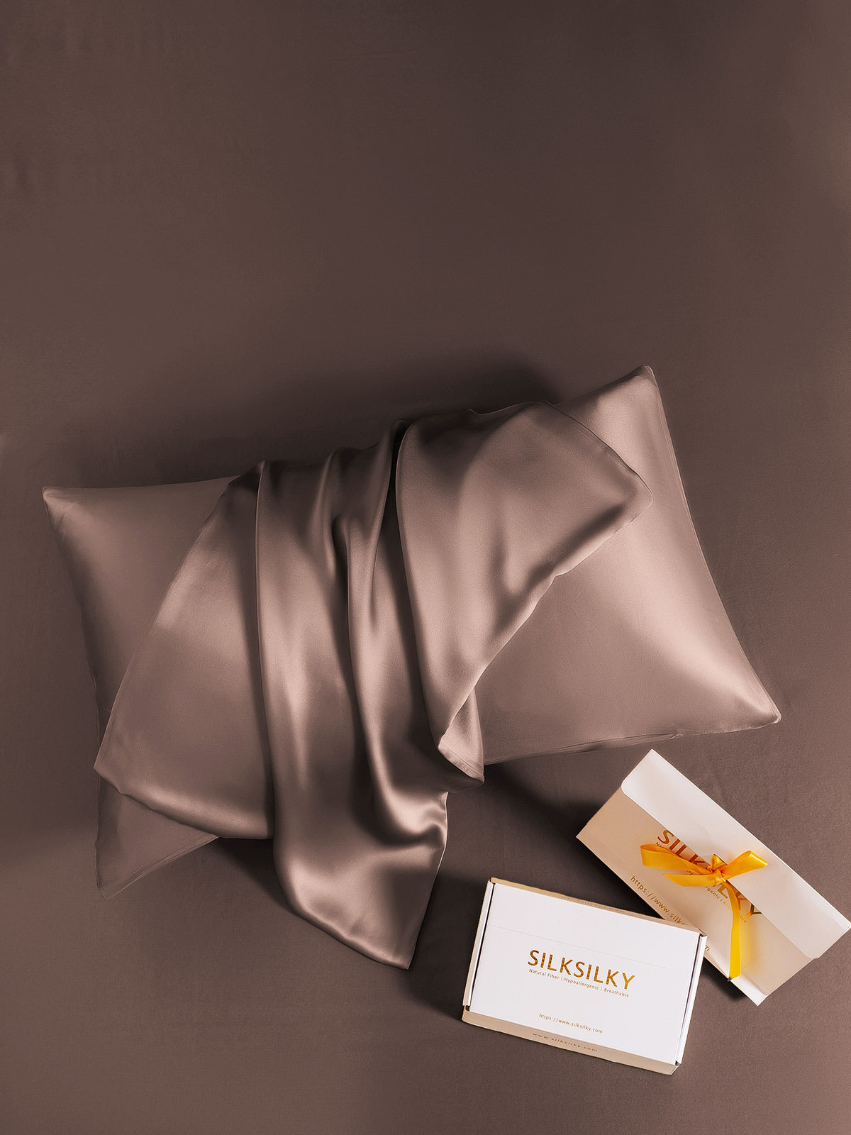 [Brun] SilkSilky-SE 19Momme Rent Silke Pillowcase 005
