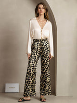 [Leopard] SilkSilky-SE 19Momme Silke Womens Pants 006,