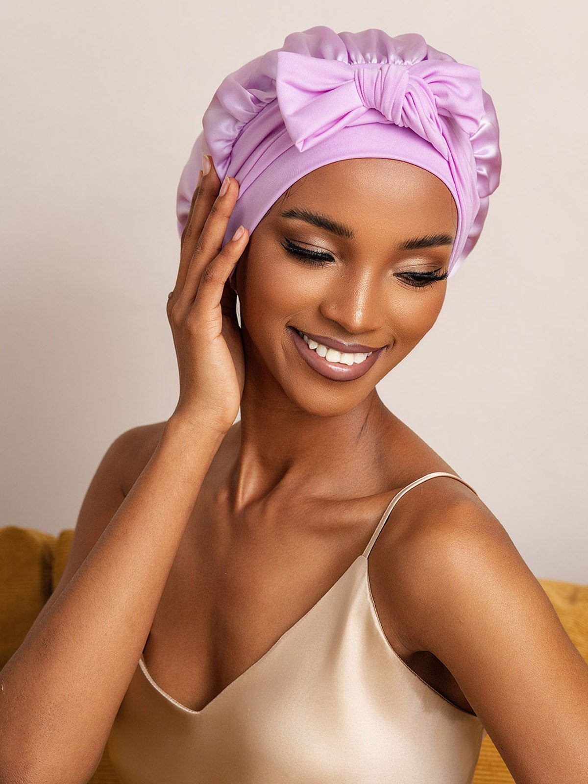 SilkSilky-SE Rent Silke Sleep Cap Lavendel 008