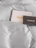 SilkSilky SE 19Momme Rent Silke Duvet Cover Silver 004