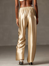 [Champagne] SilkSilky-SE 19Momme Silke Womens Pants 002,