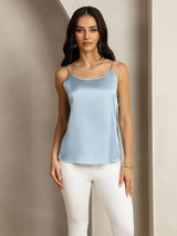 [Gråblå] SilkSilky-SE Spaghetti Strap Cami Toppar 004