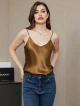 [Kaffe] SilkSilky-SE Spaghetti Strap V Neck Cami Toppar 005