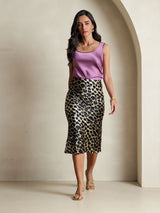 [Leopard] SilkSilky-SE 19Momme Rent Silke Skirt 006,