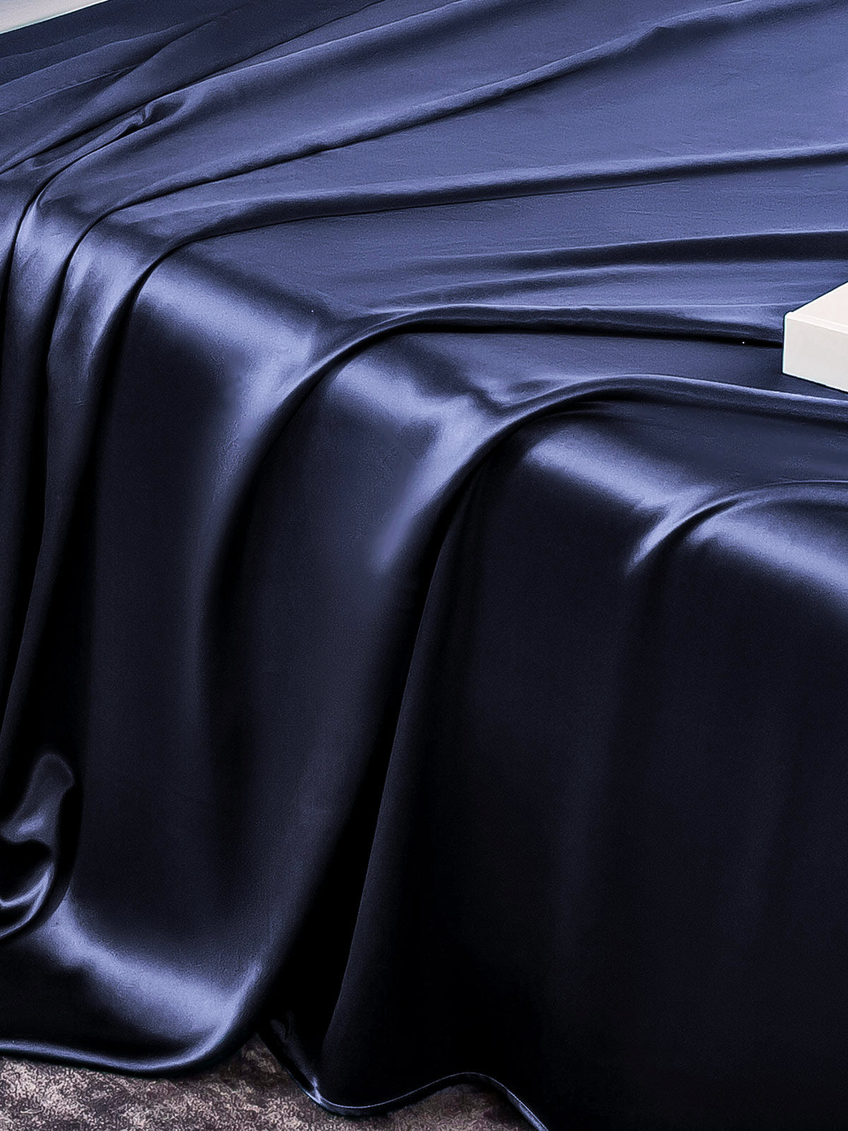 [Mörkblå] SilkSilky-SE 25Momme Rent Silke Bedding Set 005