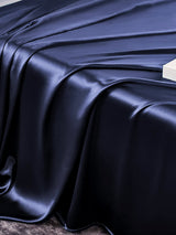 [Mörkblå] SilkSilky-SE 25Momme Rent Silke Bedding Set 005