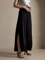 [Svart] SilkSilky-SE 19Momme Silke Womens Pants 004
