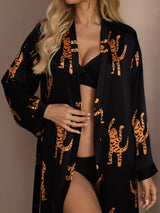 [Svart Tiger] SilkSilky-SE Long Sleeve Dam Morgonrock 004