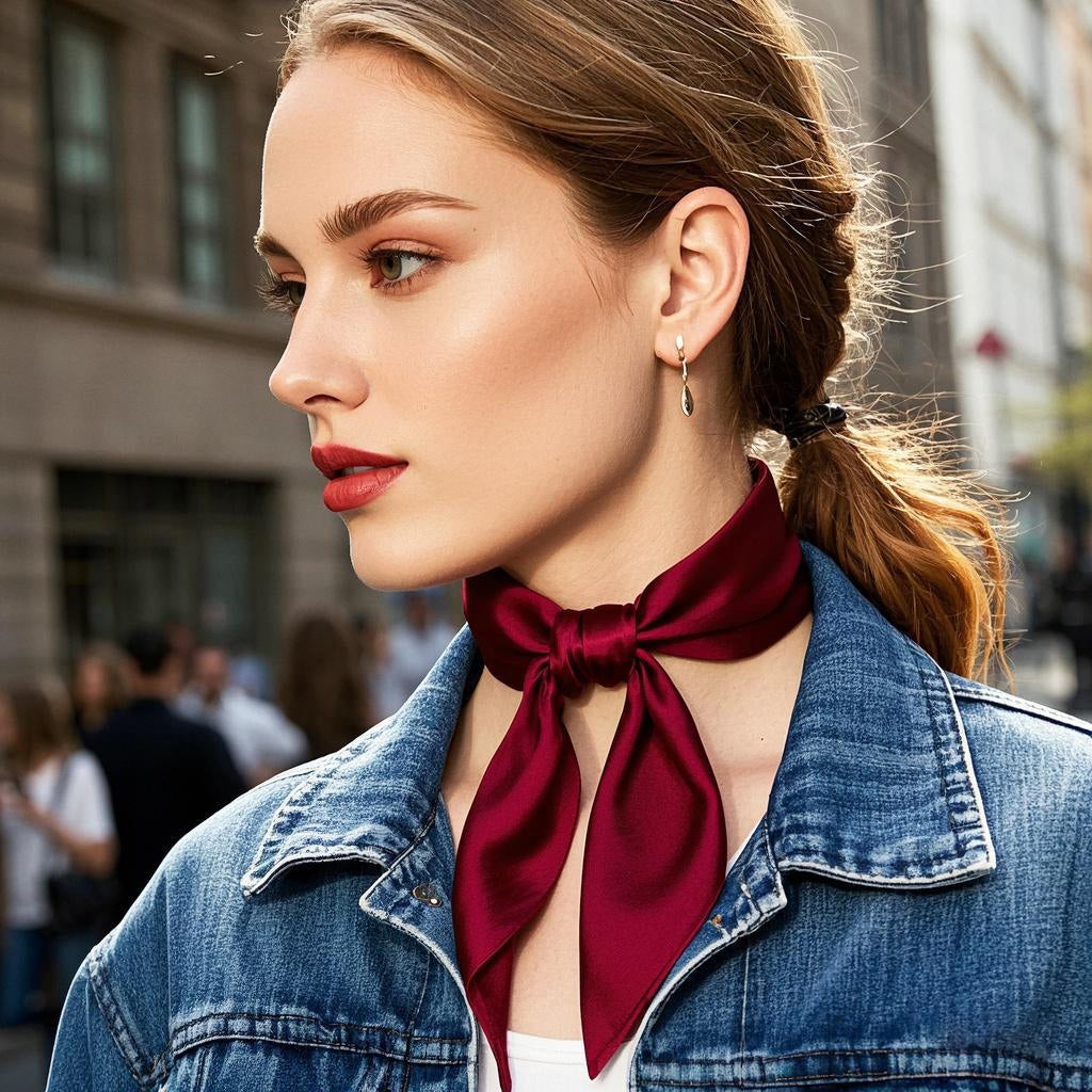 [Mörkröd] SilkSilky-SE Rent Silke Scarf 001