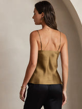 [Kaffe] SilkSilky-SE Spaghetti Strap V Neck Cami Toppar 002