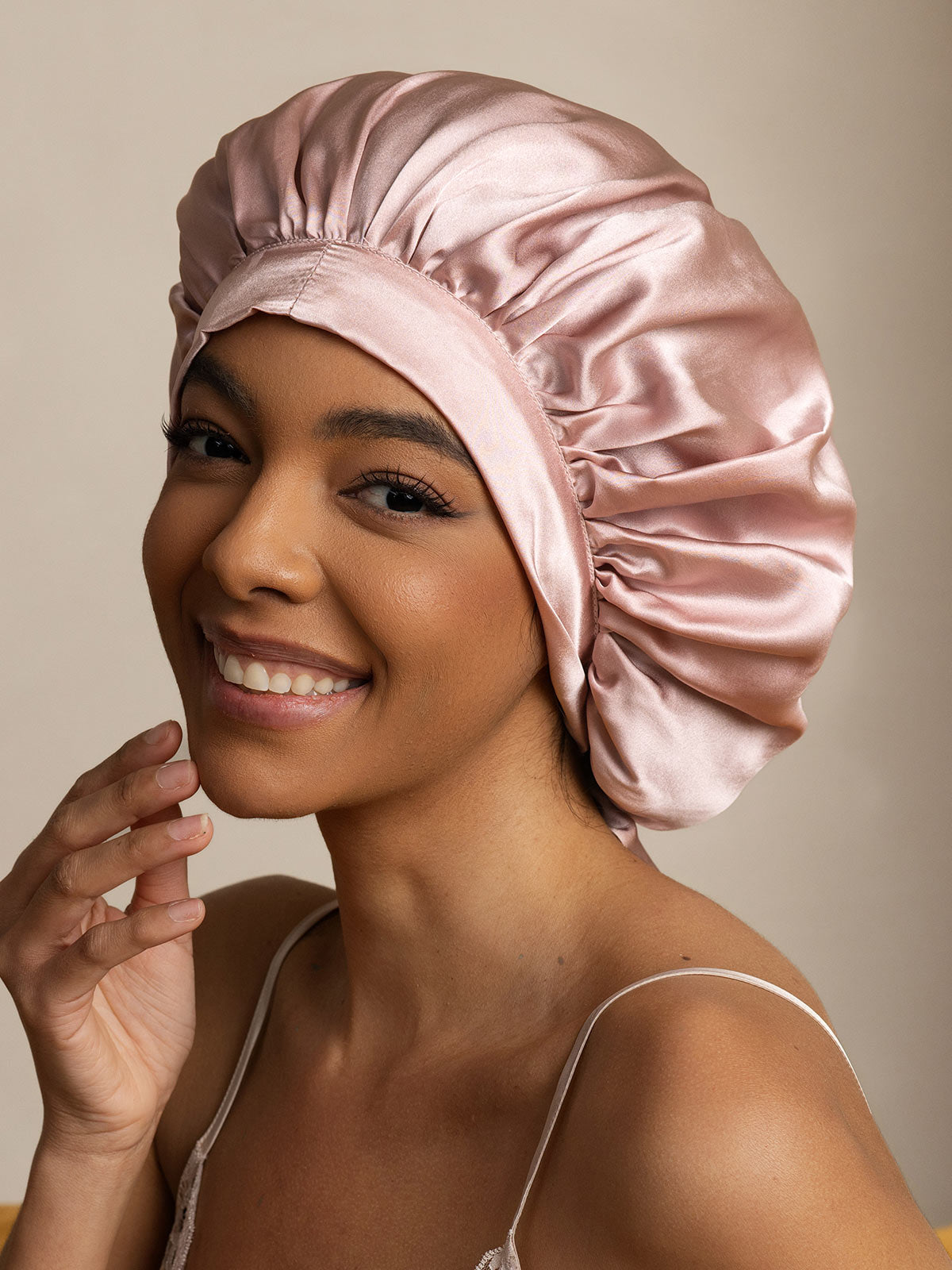 SilkSilky-SE Rent Silke Sleep Cap Rosa 005