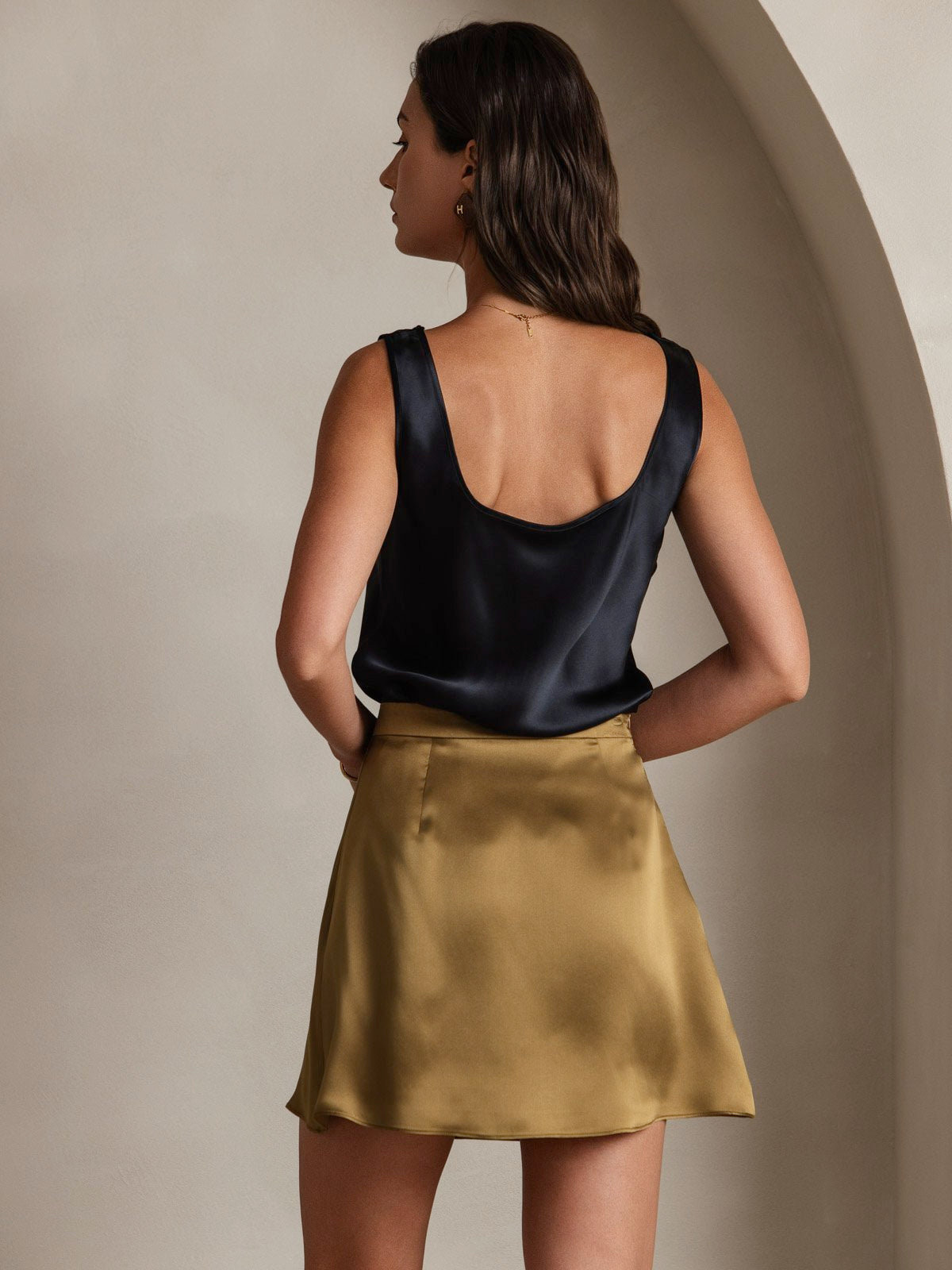 [Brun] SilkSilky-SE 19Momme Silke Skirt 002
