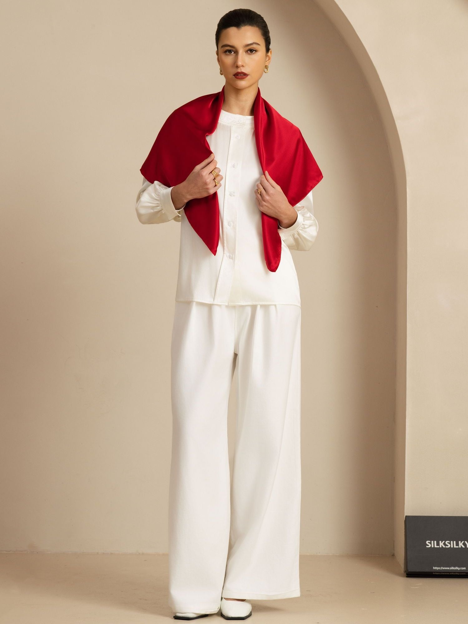 [Vin] SilkSilky-SE Pure Silk Scarf 004