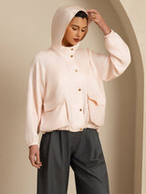 [Rosa] SilkSilky-SE Lång Ärm Hög Hals Dam Ytterkläder 001