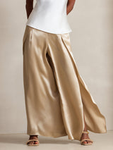 [Champagne] SilkSilky-SE 19Momme Silke Womens Pants 001