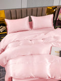 SilkSilky SE 22Momme Rent Silke Bedding Set Rosa 005