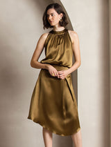 [Brun] SilkSilky-SE Sleeveless Halter Dam T-Shirt 007