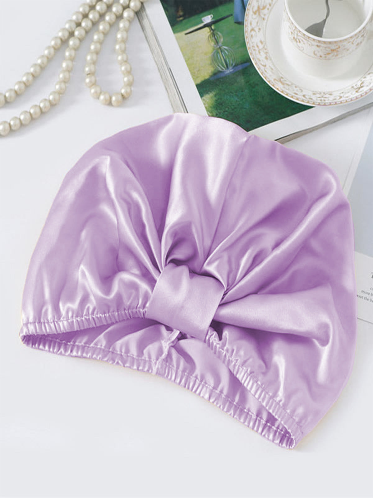 [Lavendel] SilkSilky-SE Rent Silke Sleep Cap 002