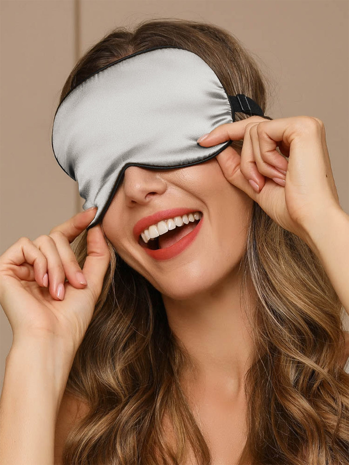 [Grå] SilkSilky-SE 19Momme Rent Silke Eye Mask 004