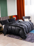 SilkSilky SE 25Momme Rent Silke Bedding Set Svart 004