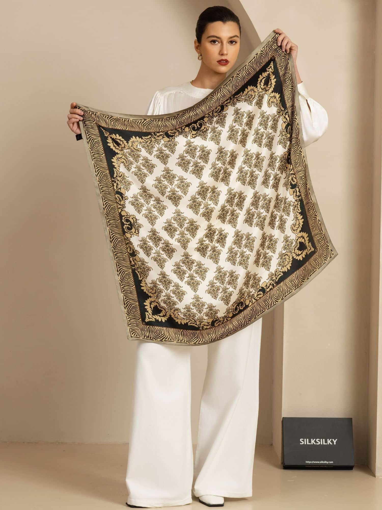 [P109] SilkSilky-SE Pure Silk Scarf 004