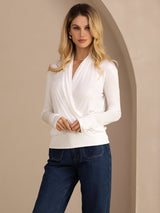 [Vit] SilkSilky-SE Long Sleeve Damblusar 004
