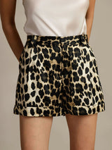 [Leopard] SilkSilky-SE 19Momme Silke Womens Shorts 001