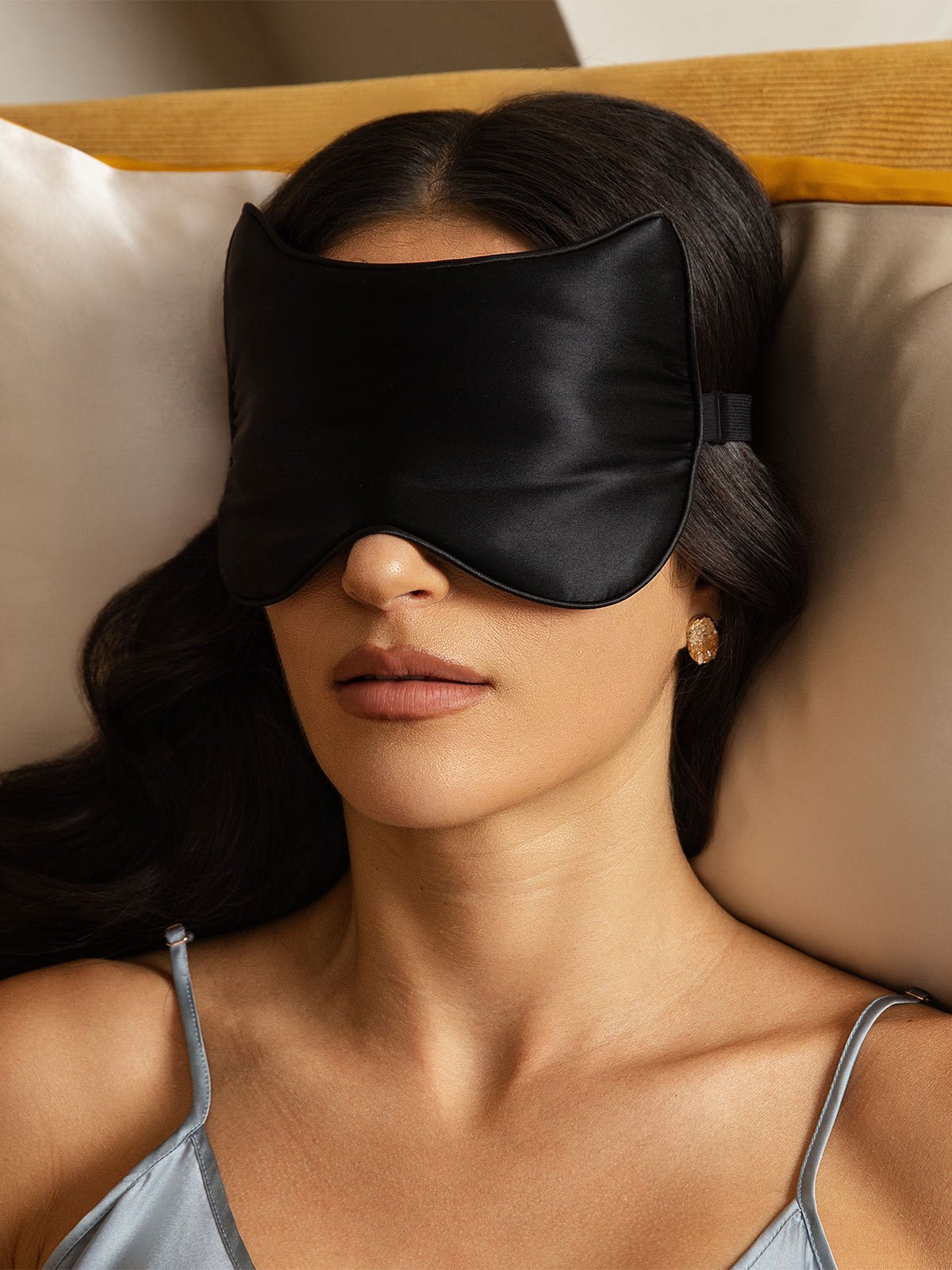[Svart] SilkSilky-SE Rent Silke Eye Mask 005