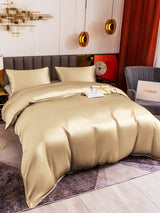 [Beige] SilkSilky-SE 19Momme Bäddset 004