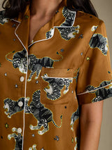 [Brunt Lejon] SilkSilky-SE Short Sleeve Notch Collar Dam Pyjama 005