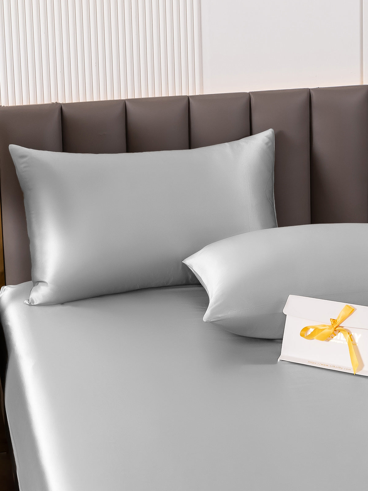 [Silver] SilkSilky-SE 22Momme Rent Silke Pillowcase 001