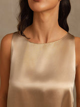 [Champagne] SilkSilky-SE Sleeveless Dam Pyjama 004