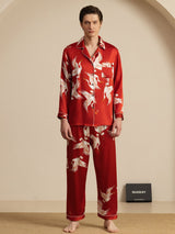 [Vin] SilkSilky-SE Long Sleeve Lapel Collar Herr Pyjama 003