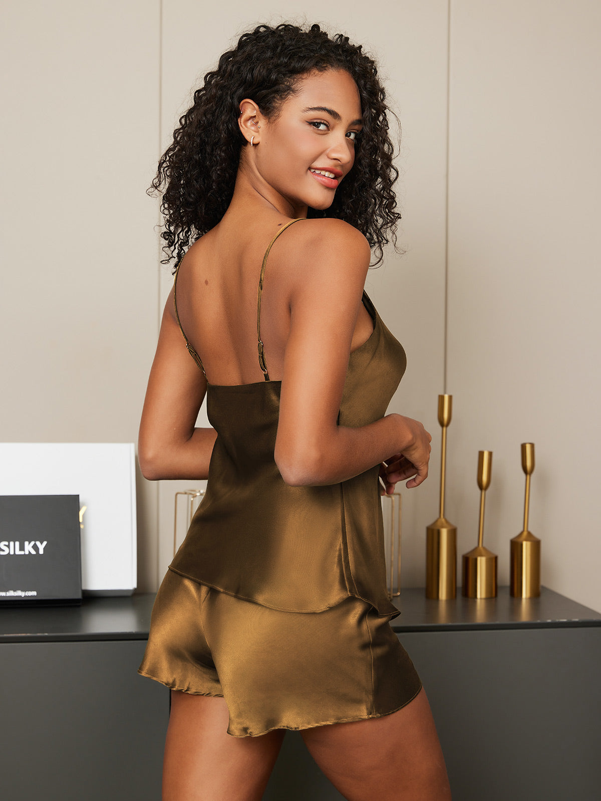 [Kaffe] SilkSilky-SE Rent Silke Camisole Set 005