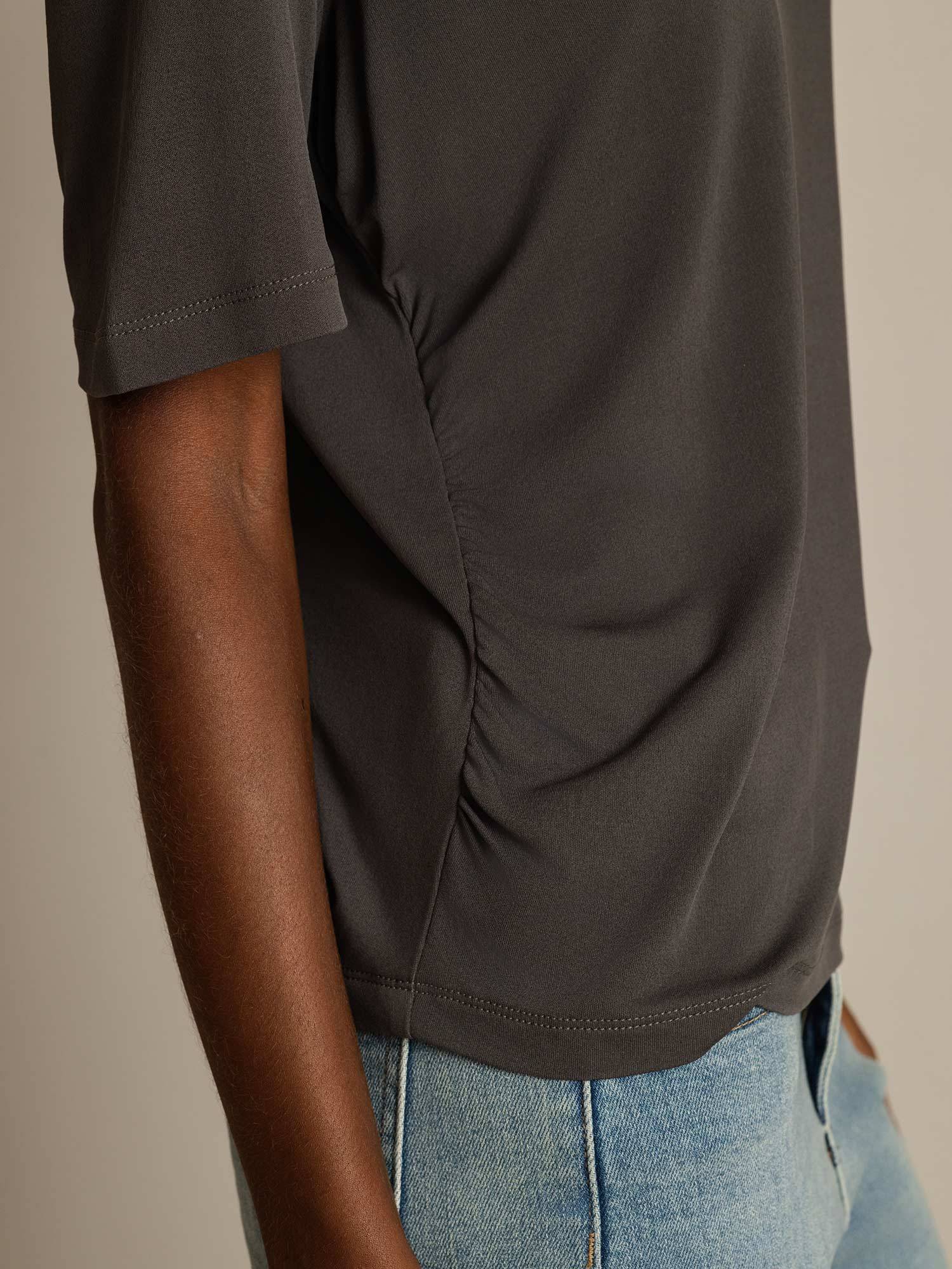 [Grå] SilkSilky-SE Rent Silke Womens T-Shirt 005